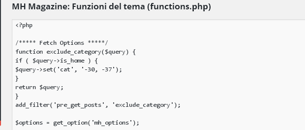 Nascondere articoli nella home in wordpress