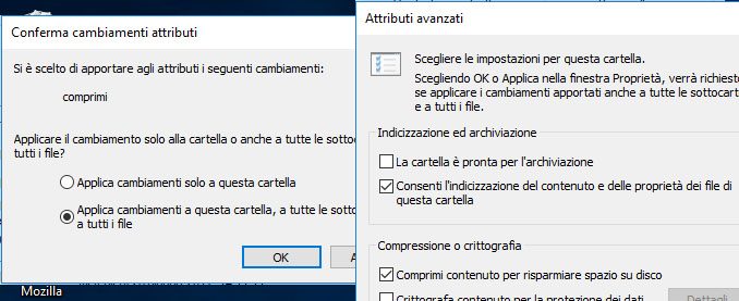 Come comprimere i file e le cartelle in windows 10