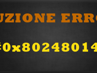 Soluzione errore 0x80248014