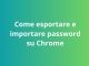Come esportare e importare password su chrome