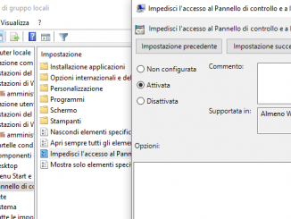 Come abilitare o disabilitare le impostazioni in windows 10