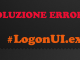 Logonui exe errore di applicazione