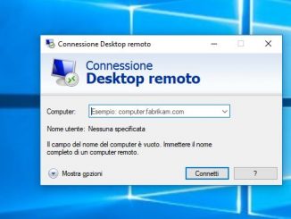 Connessione desktop remoto
