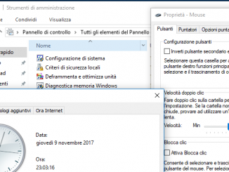 Tutte le applet del pannello di controllo in windows 10