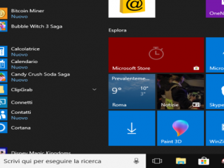 Come far visualizzare le cartelle nel menu star in windows 10
