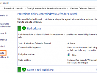Windows firewall impostazioni avanzate