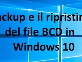 Come eseguire il backup e il ripristino del file bcd in windows 10