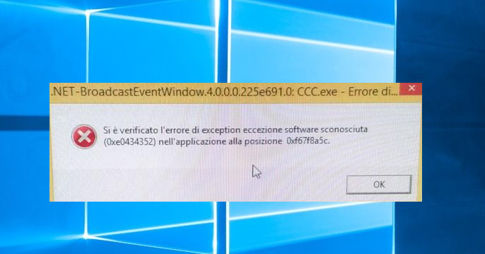 SOLUZIONE ERRORE: SI è verificato l'errore di exception eccezione software