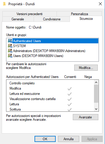 Cartella sicurezza Cartella sicurezza