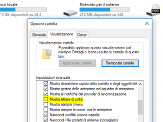 Nascondere le lettere delle unita