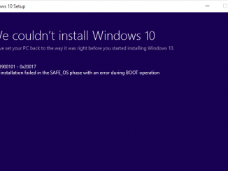 Safe os con un errore durante loperazione boot