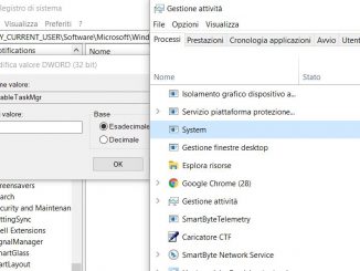Come disabilitare gestione attività in windows 10