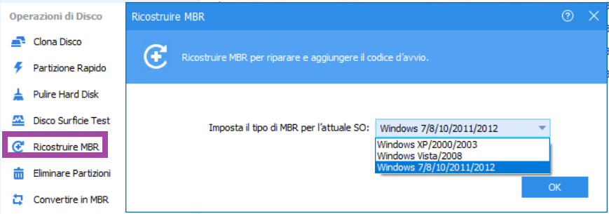 Come ripristinare mbr su windows