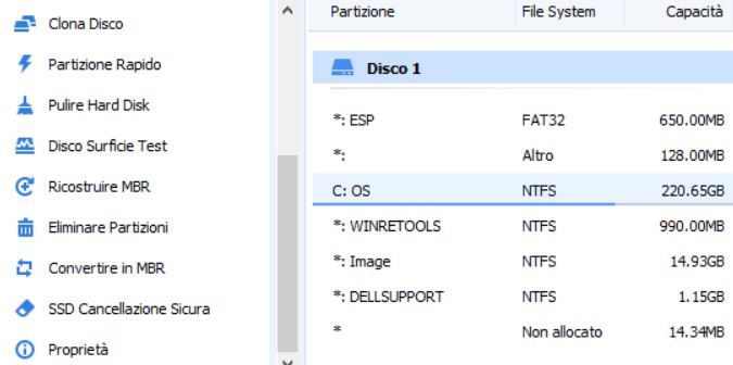 Convertire ssd da gpt in mbr senza perdere dati