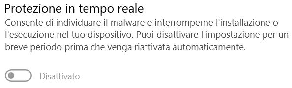 Windows defender disattivare protezione in tempo reale Windows defender disattivare protezione in tempo reale