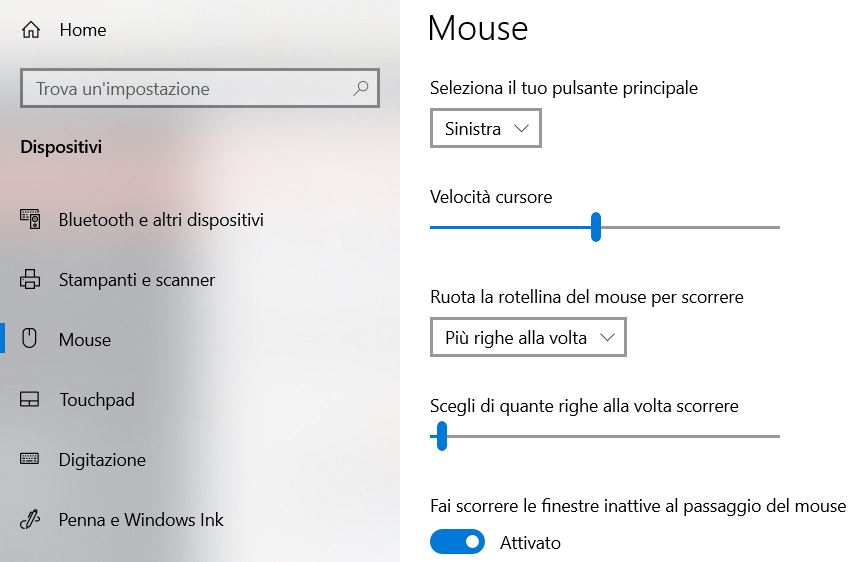Come cambiare la velocita del mouse dalle impostazioni Come cambiare la velocita del mouse dalle impostazioni