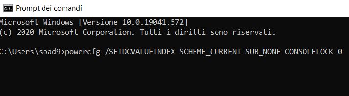 Eliminare la richiesta della password dopo la sospensione di windows Eliminare la richiesta della password dopo la sospensione di windows