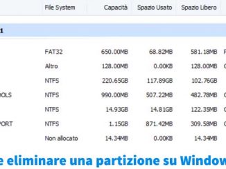 Come eliminare una partizione su windows 10