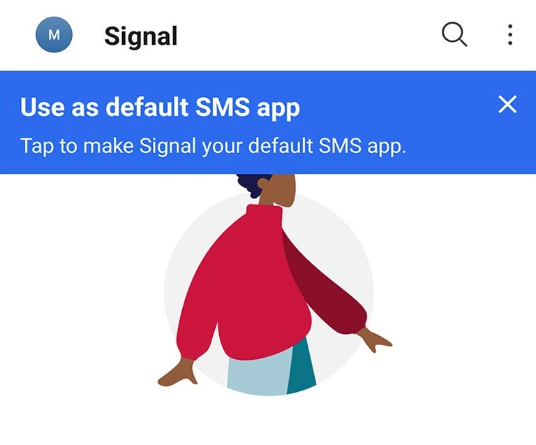 Impostare signal come app predefinita per linvio di sms Impostare signal come app predefinita per linvio di sms
