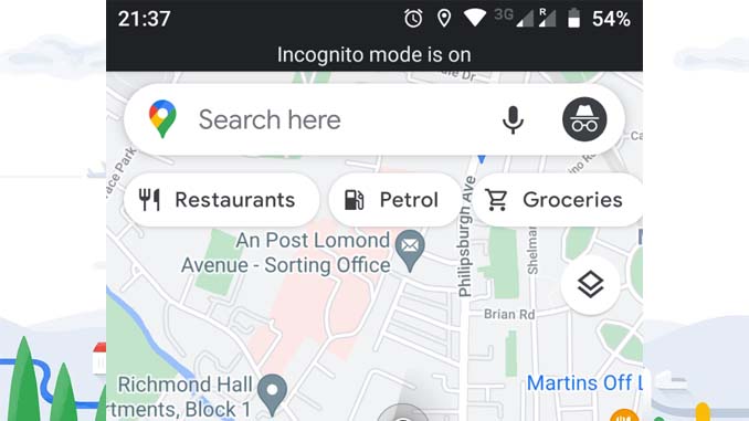 Come usare google maps in modalita incognito