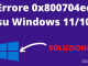 Errore 0x800704ec su windows 1110 soluzione