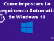 Impostare lo spegnimento automatico su windows 11