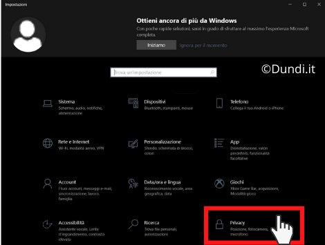 Impostazioni Impostazioni