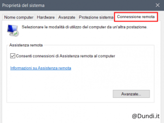 Disabilitare l'assistenza Remota In Windows 10/11