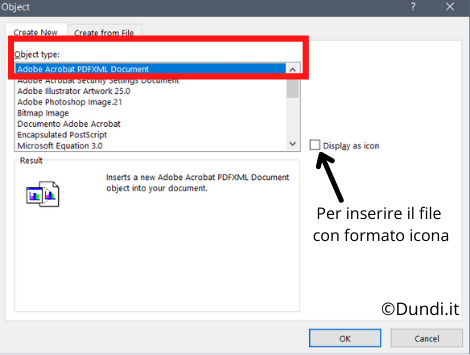 Scegli il formato pdf