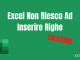 Excel non riesco ad inserire righe come risolvere
