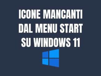 Icone mancanti dal menu start su windows 11 risolto 1