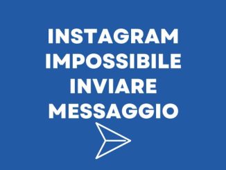 Instagram impossibile inviare messaggio