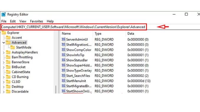 Esegui comando su editor registro