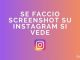Se faccio screenshot su instagram si vede