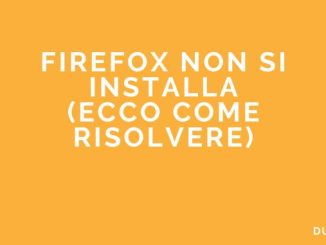 Firefox non si installa