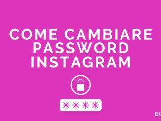 Come cambiare password instagram