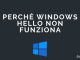 Windows hello non funziona