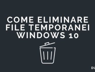Come eliminare file temporanei windows 10