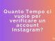 Tempo verificare account instagram