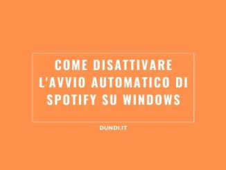 Come disattivare lavvio automatico di spotify su windows