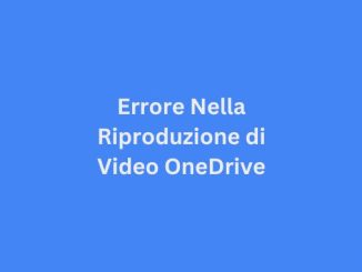 Errore riproduzione video onedrive