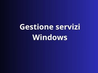 Gestione servizi windows